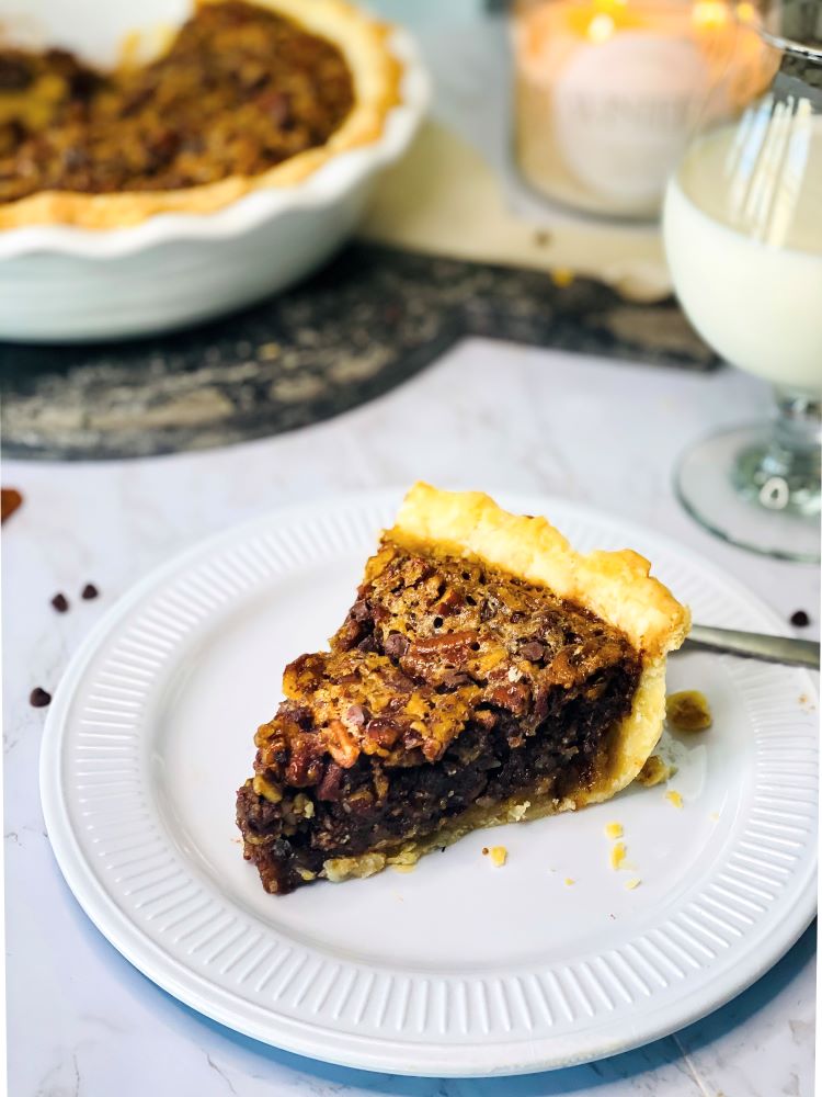 Chocolate Pecan Pie with Salted Caramel Whiskey