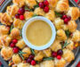 Jalapeno and Cheese Pigs in a Blanket Christmas Wreath